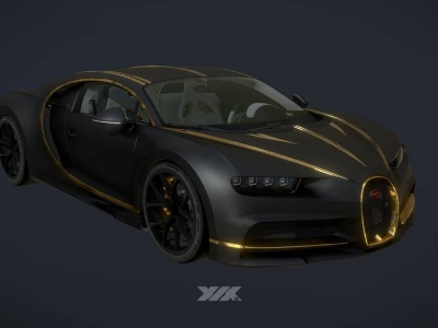 布加迪凯龙黑豹 Bugatti Chiron X Black Panther【ID:24494158】